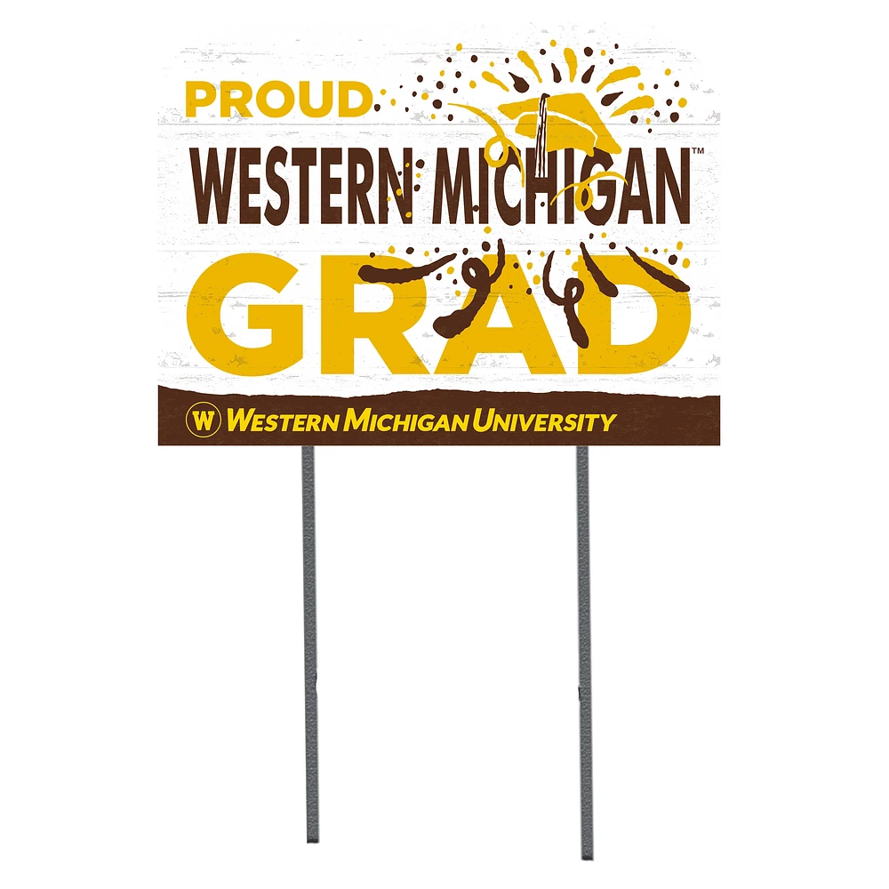 Western Michigan Broncos 18'' x 24'' Proud Grad Yard Sign