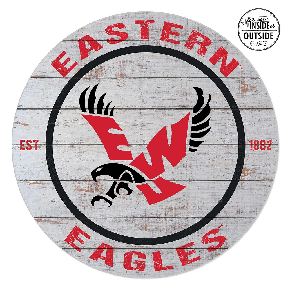 Eastern Washington Eagles 20'' x 20'' Indoor/Outdoor Weathered Circle Sign