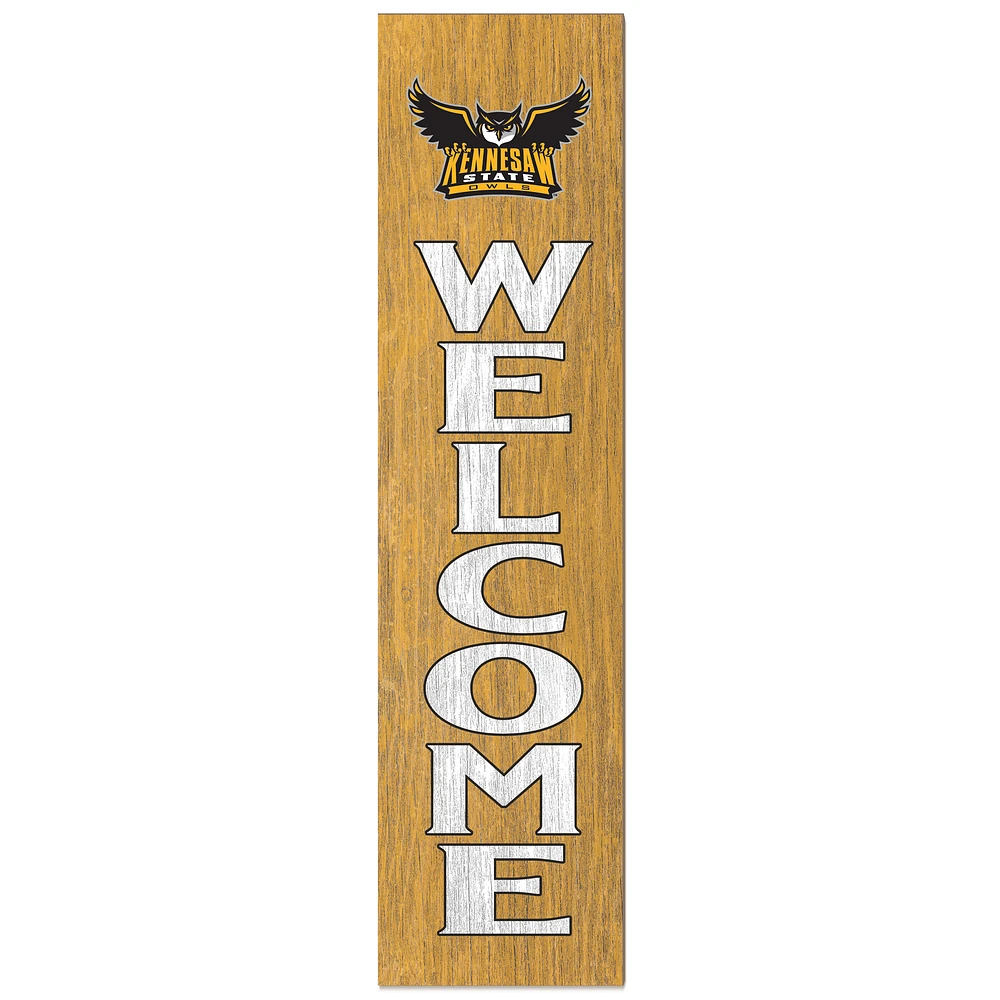 Kennesaw State Owls 12'' x 48'' Welcome Outdoor Leaner