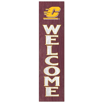 Central Michigan Chippewas 12'' x 48'' Welcome Outdoor Leaner
