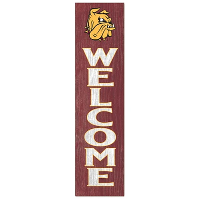 Minnesota Duluth Bulldogs 12'' x 48'' Welcome Outdoor Leaner