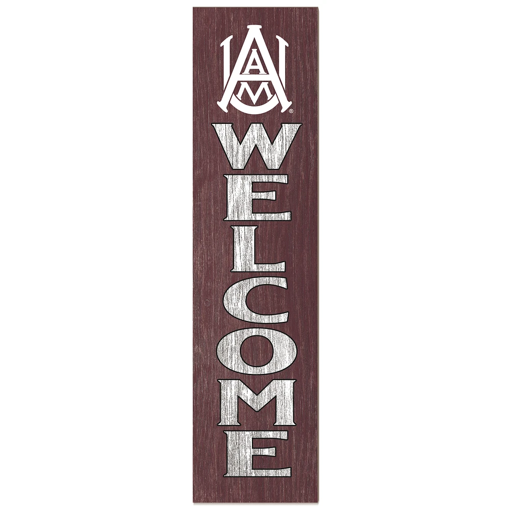 Alabama A&M Bulldogs 12'' x 48'' Welcome Outdoor Leaner