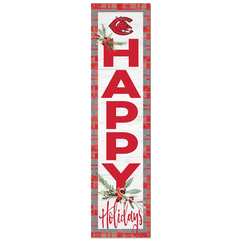 Central Missouri Mules 12'' x 48'' Outdoor Happy Holidays Leaner
