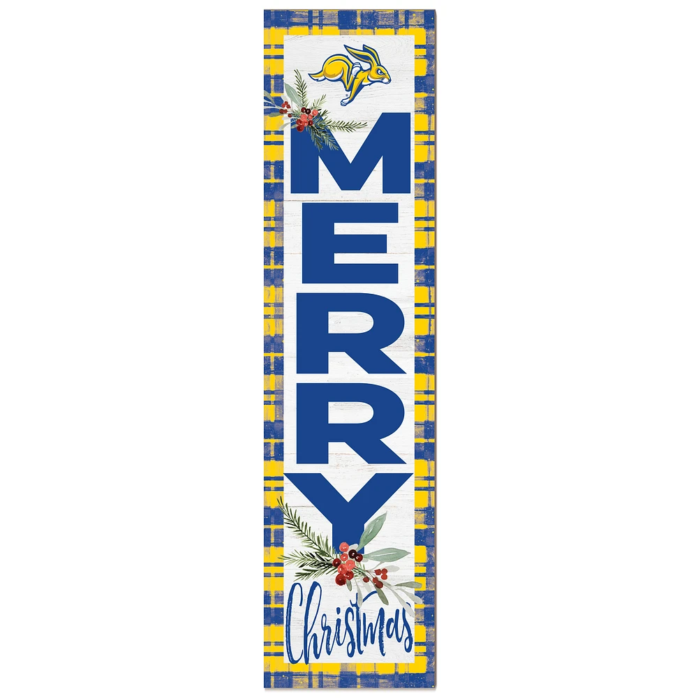 South Dakota State Jackrabbits 12'' x 48'' Outdoor Merry Christmas Leaner
