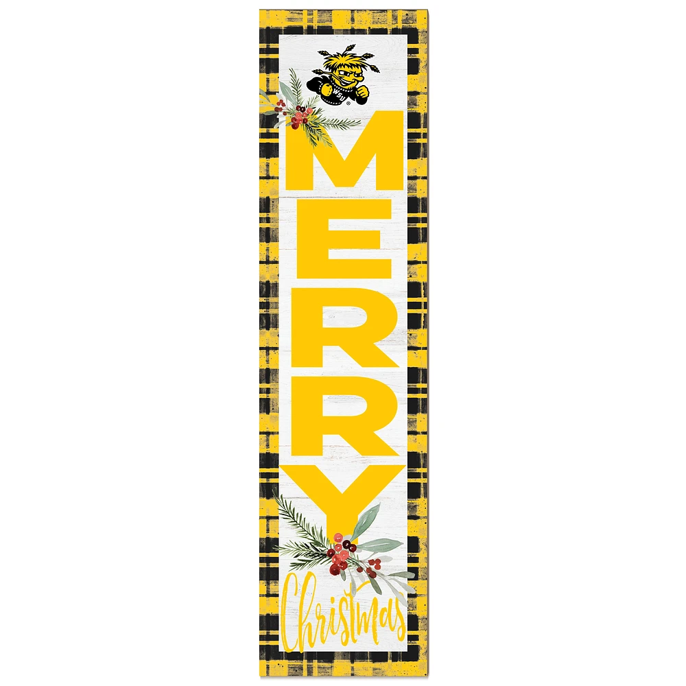 Wichita State Shockers 12'' x 48'' Outdoor Merry Christmas Leaner