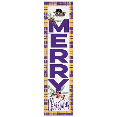 Prairie View A&M Panthers 12'' x 48'' Outdoor Merry Christmas Leaner