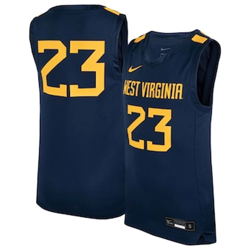 Youth Nike #23 Navy West Virginia Mountaineers Icon Replica Basketball Jersey