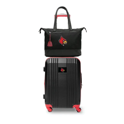 MOJO Louisville Cardinals Premium Laptop Tote Bag and Luggage Set