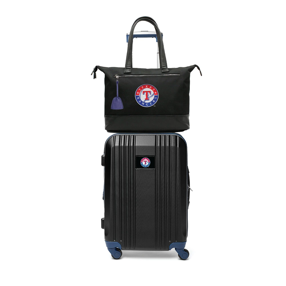 MOJO Texas Rangers Premium Laptop Tote Bag and Luggage Set