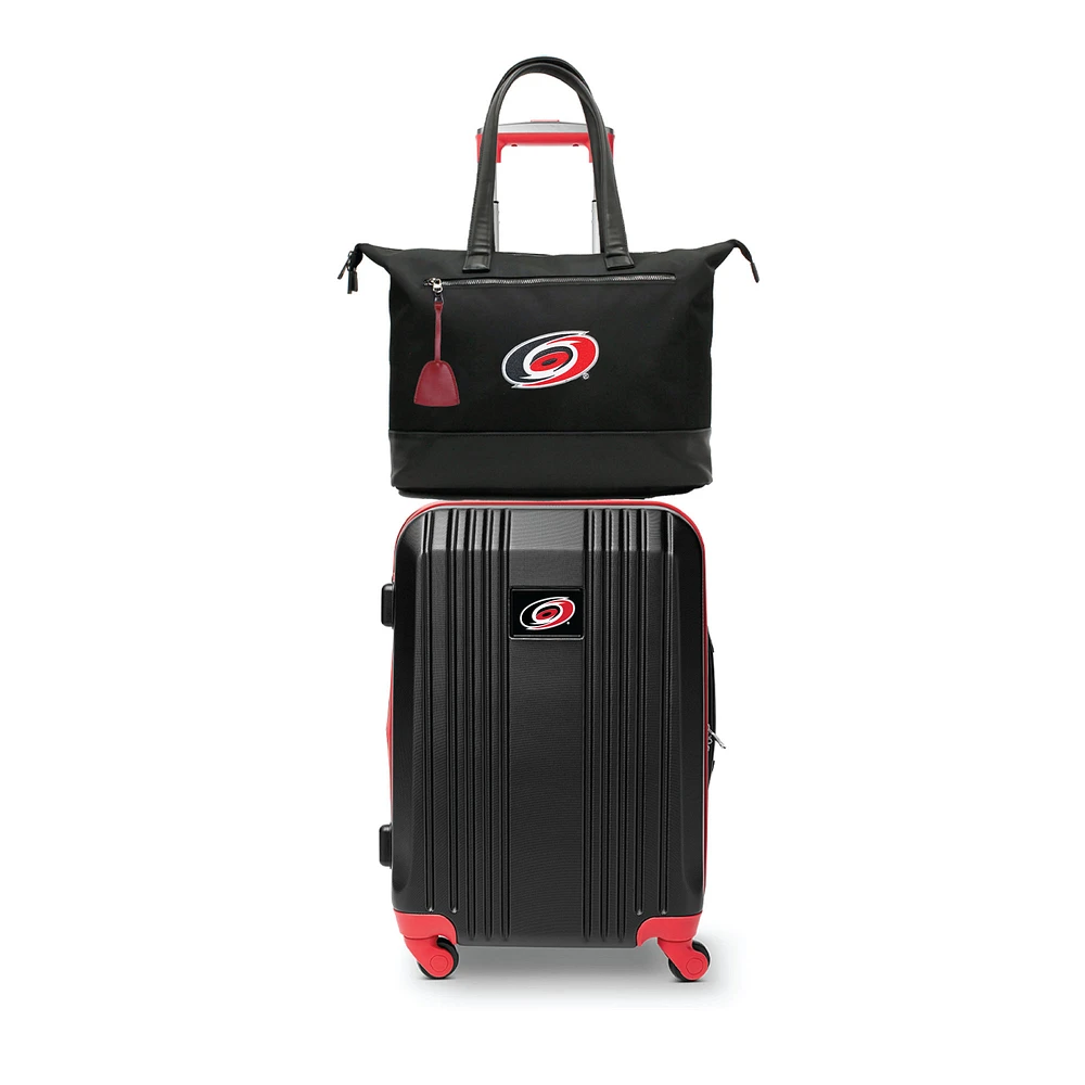 MOJO Carolina Hurricanes Premium Laptop Tote Bag and Luggage Set