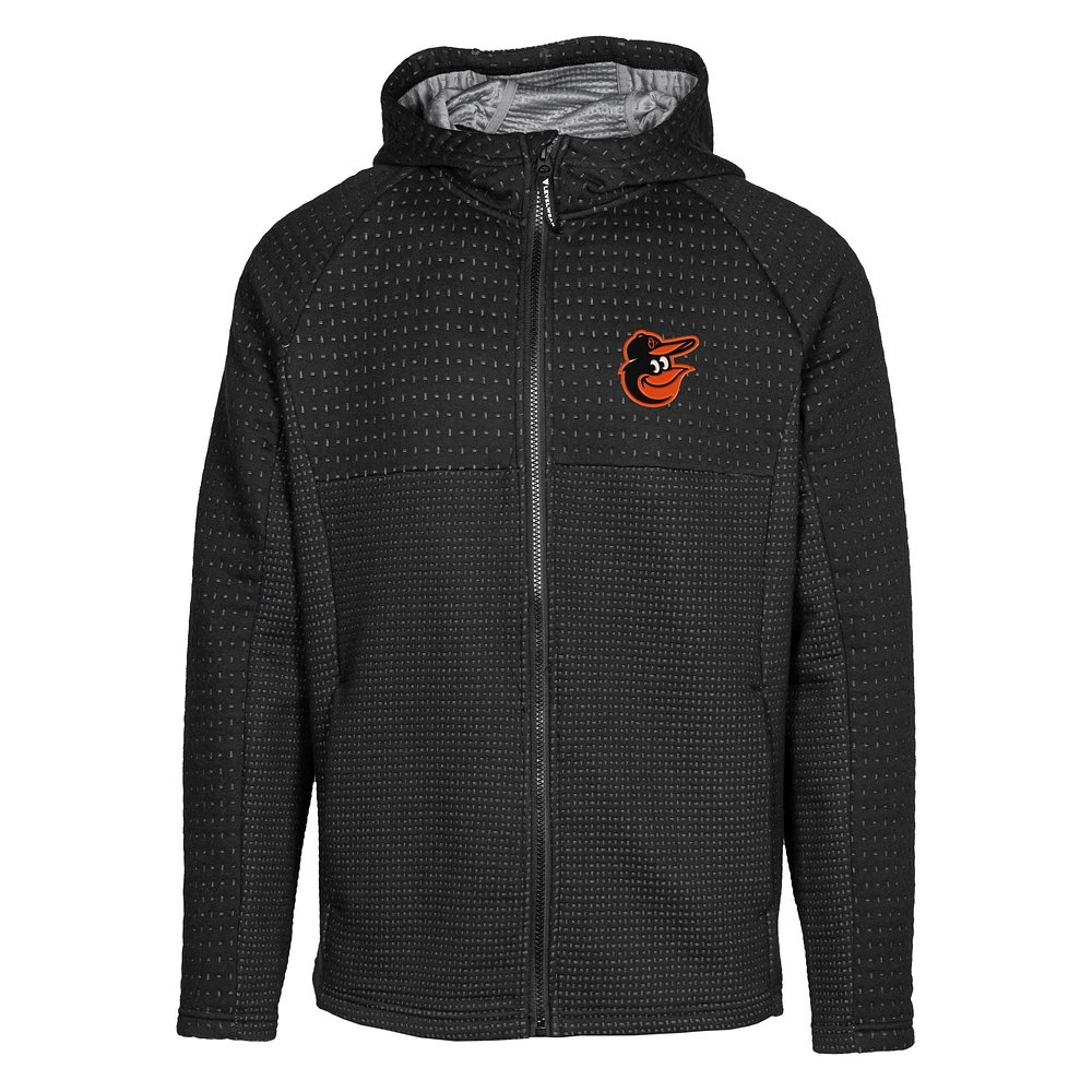 Men's Levelwear Black Baltimore Orioles Durham Full-Zip Hoodie