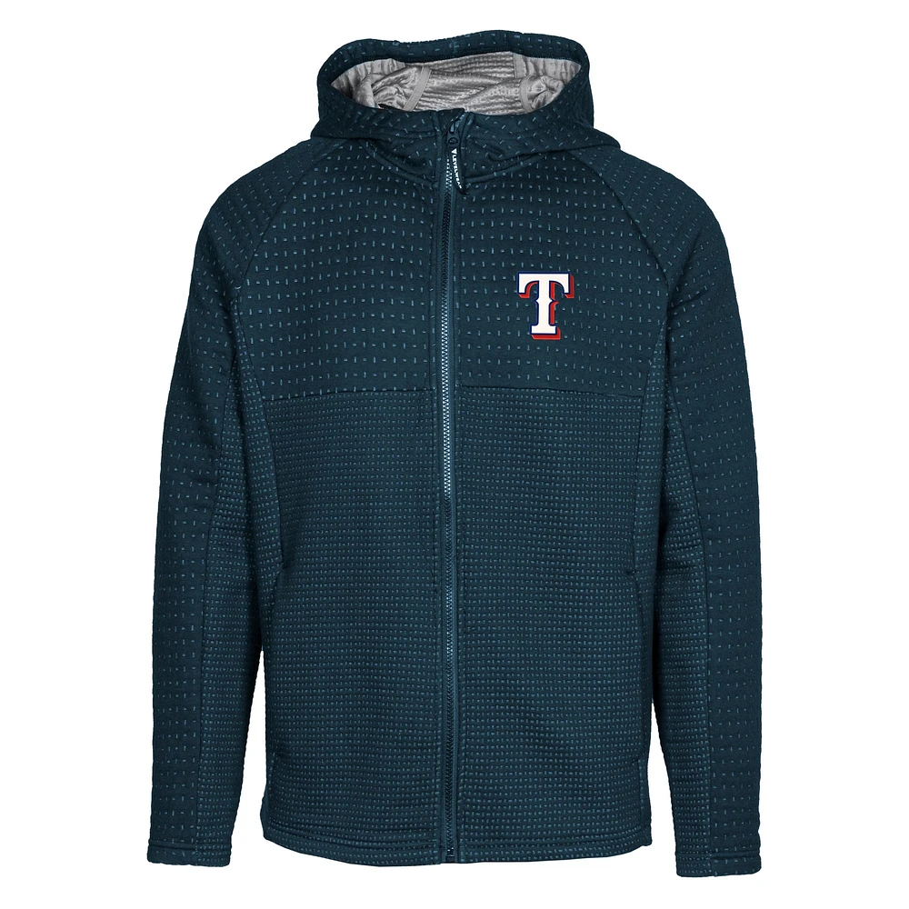 Men's Levelwear Navy Texas Rangers Durham Full-Zip Hoodie