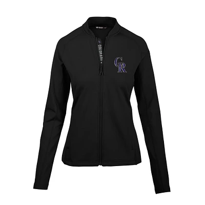 Women's Levelwear Black Colorado Rockies Ezra Full-Zip Jacket