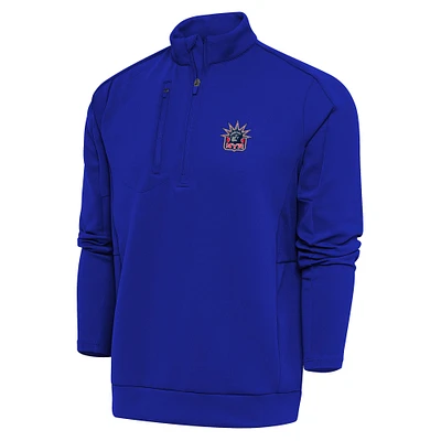 Men's Antigua Royal New York Rangers Special Edition 2.0 Generation Quarter-Zip Pullover Top