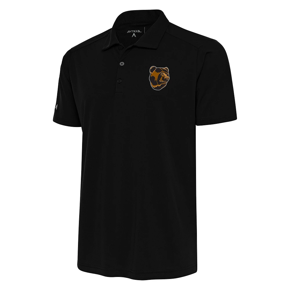 Men's Antigua Black Boston Bruins Special Edition 2.0 Tribute Polo