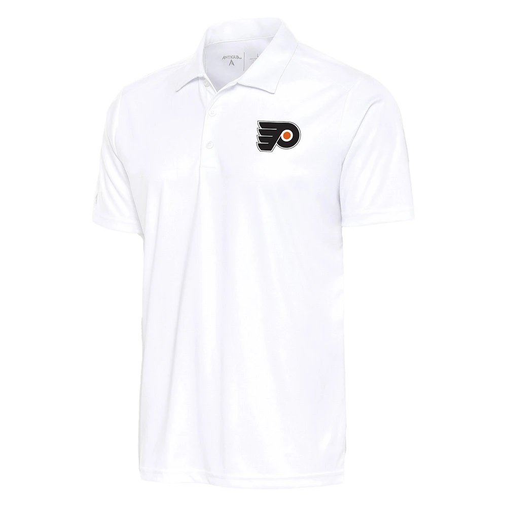Men's Antigua White Philadelphia Flyers Special Edition 2.0 Tribute Polo