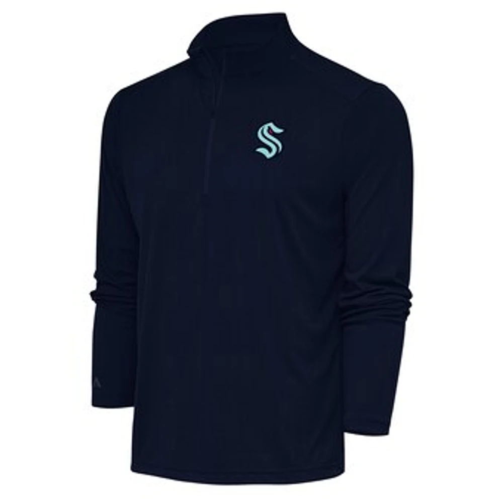 Men's Antigua Navy Seattle Kraken Special Edition 2.0 Tribute Quarter-Zip Pullover Top