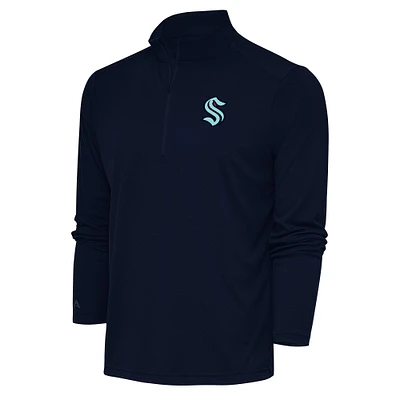 Men's Antigua Navy Seattle Kraken Special Edition 2.0 Tribute Quarter-Zip Pullover Top