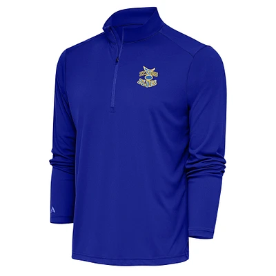 Men's Antigua Royal St. Louis Blues Special Edition 2.0 Tribute Quarter-Zip Pullover Top