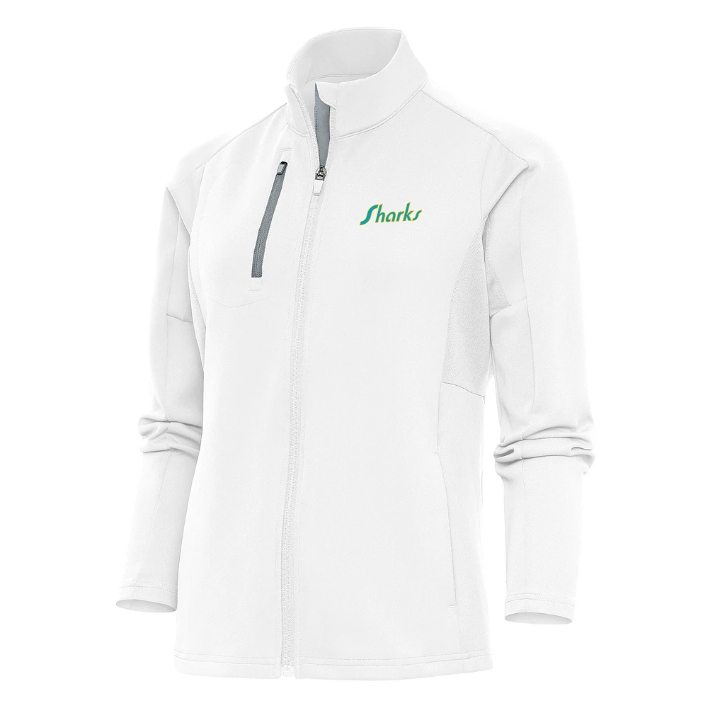Women's Antigua White San Jose Sharks Special Edition 2.0 Generation Full-Zip Jacket