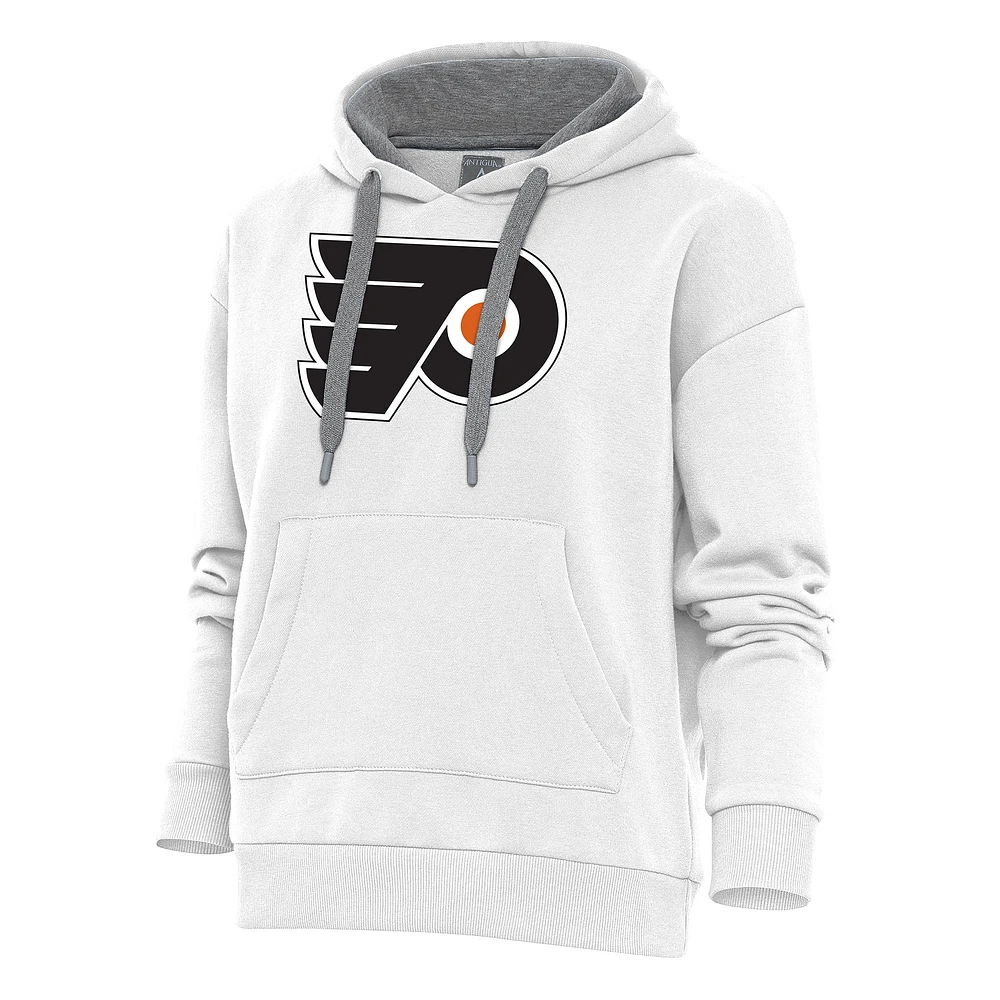 Women's Antigua White Philadelphia Flyers Special Edition 2.0 Victory Pullover Hoodie