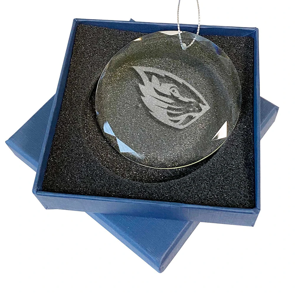 Oregon State Beavers 3.25'' Laser Engraved Glass Ornament