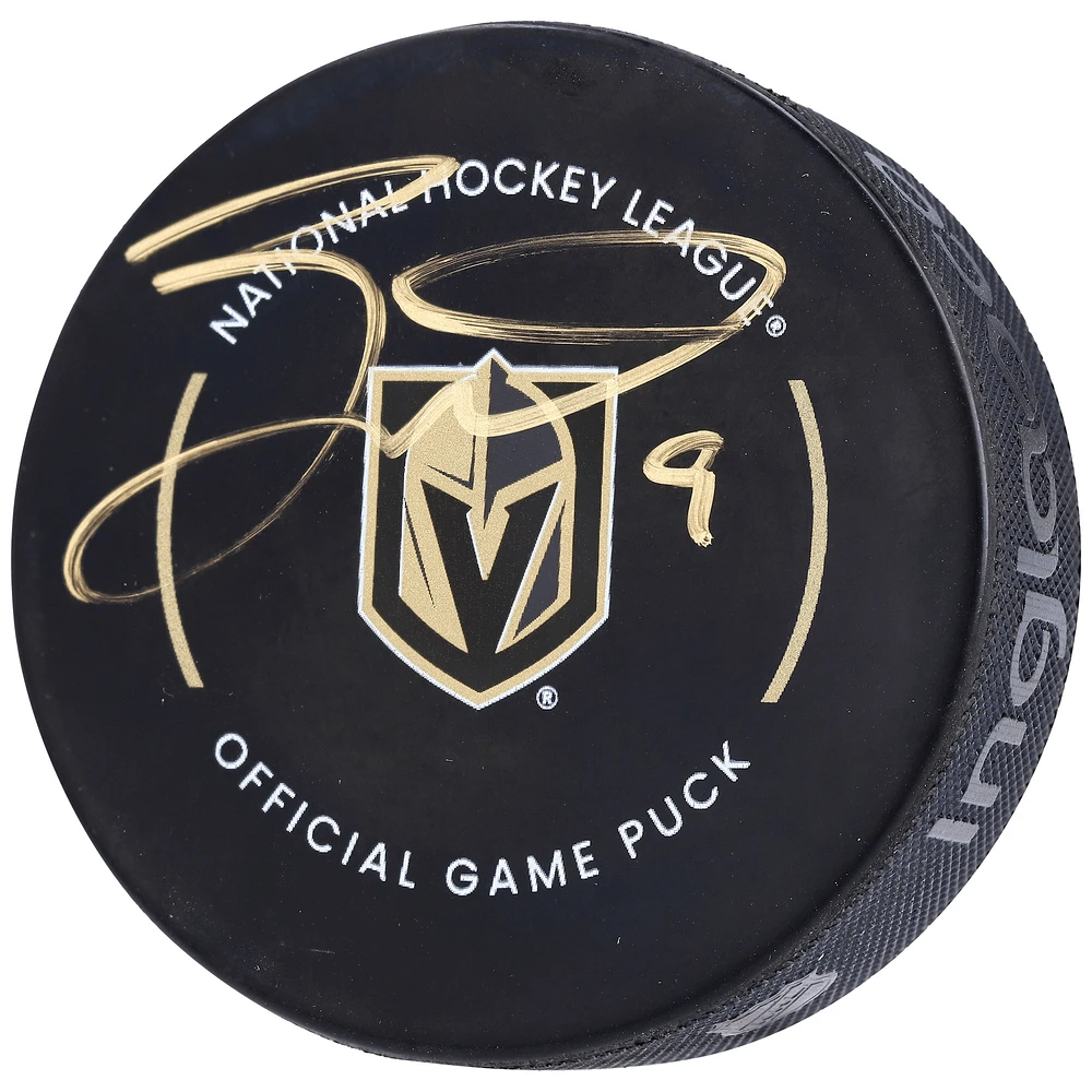 Jack Eichel Vegas Golden Knights Autographed Official Game Hockey Puck
