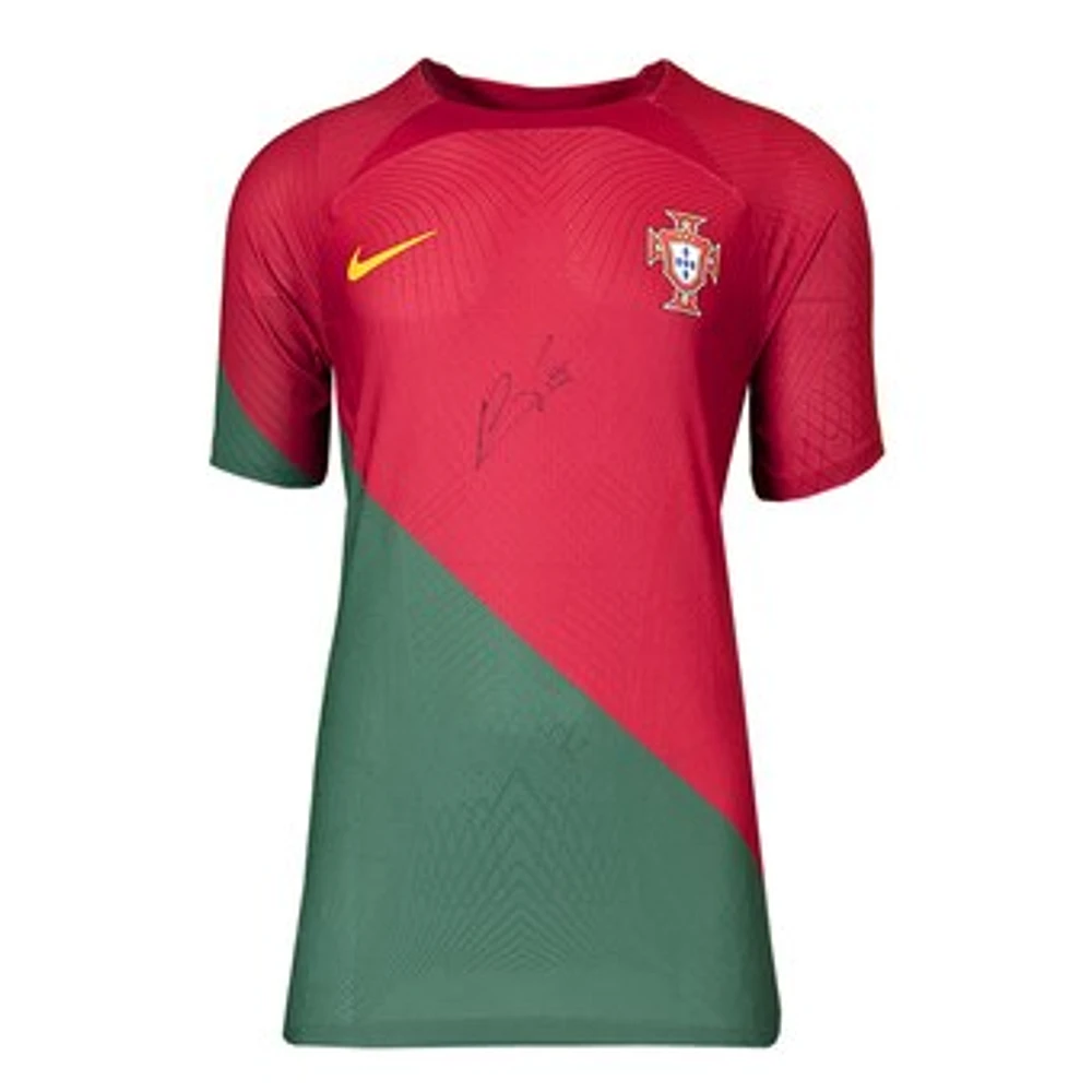 Bruno Fernandes Portugal National Team Autographed 2022-23 Home Jersey - Signature on Front