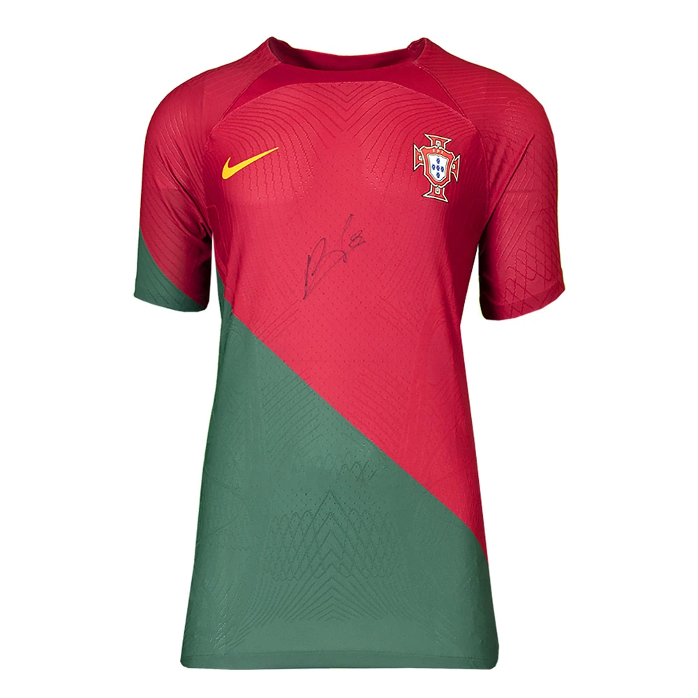 Bruno Fernandes Portugal National Team Autographed 2022-23 Home Jersey - Signature on Front