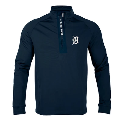 Men's Levelwear Navy Detroit Tigers Calibre Quarter-Zip Pullover Top