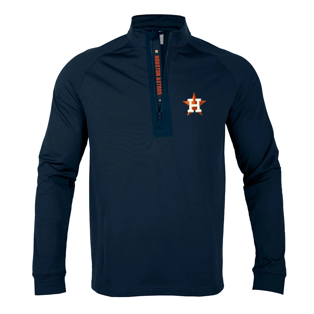 Men's Levelwear Navy Houston Astros Calibre Quarter-Zip Pullover Top