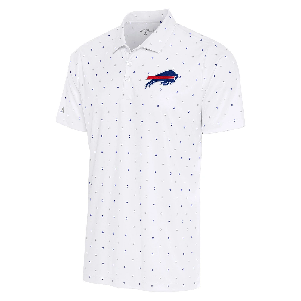 Men's Antigua White Buffalo Bills 19th Hole Polo