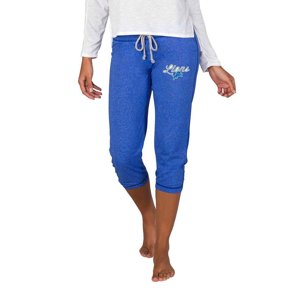 Women's Concepts Sport Royal Detroit Lions Quest Knit Capri Pants