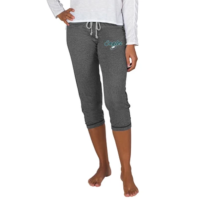 Women's Concepts Sport Charcoal Philadelphia Eagles Quest Knit Capri Pants