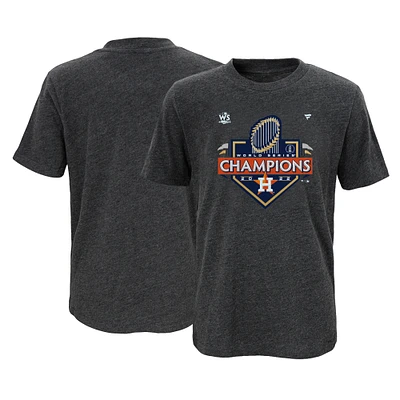 Preschool Fanatics Heather Charcoal Houston Astros 2022 World Series Champions Locker Room T-Shirt