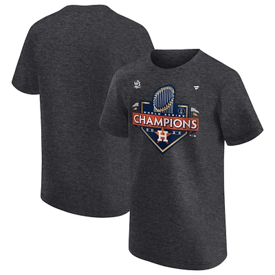 Youth Heather Charcoal Houston Astros 2022 World Series Champions Locker Room T-Shirt
