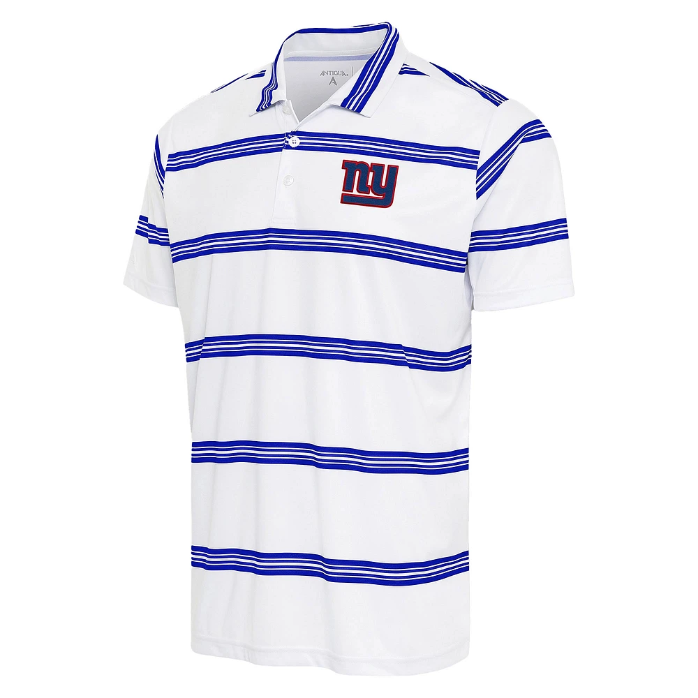 Men's Antigua White/Royal New York Giants Groove Polo