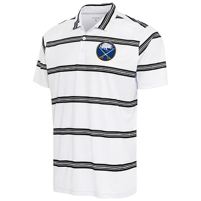 Men's Antigua White/Black Buffalo Sabres Groove Polo