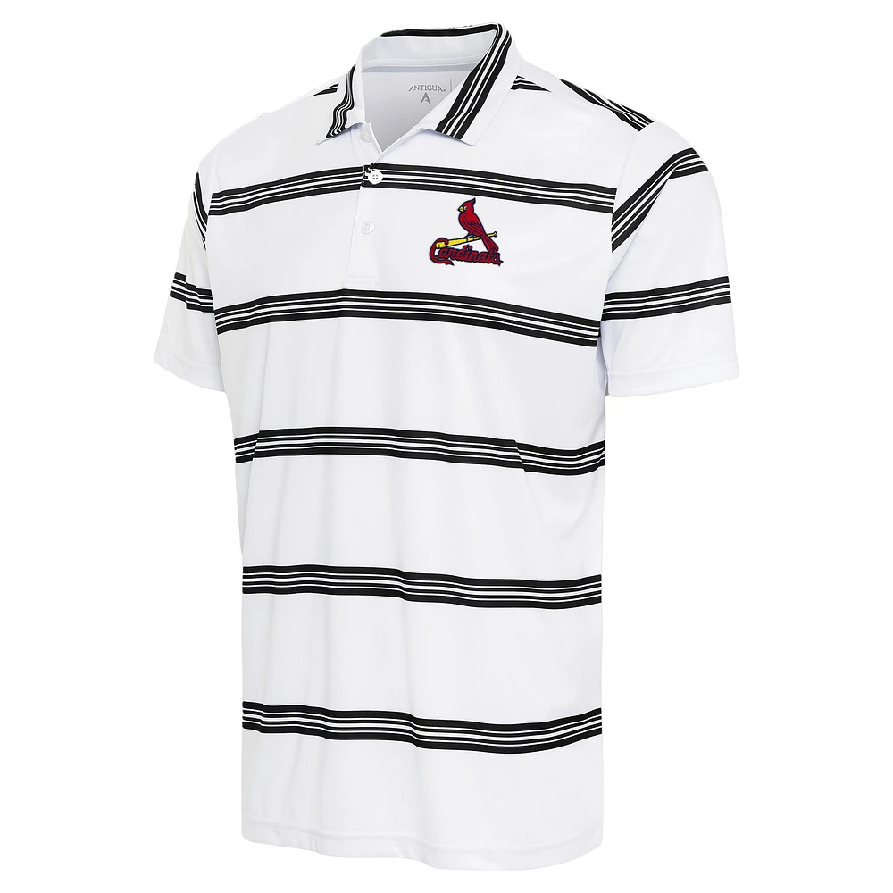 Men's Antigua White/Black St. Louis Cardinals Groove Polo