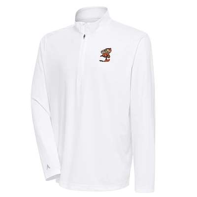 Men's Antigua Cleveland Browns Team Logo Tribute Quarter-Zip Pullover Top