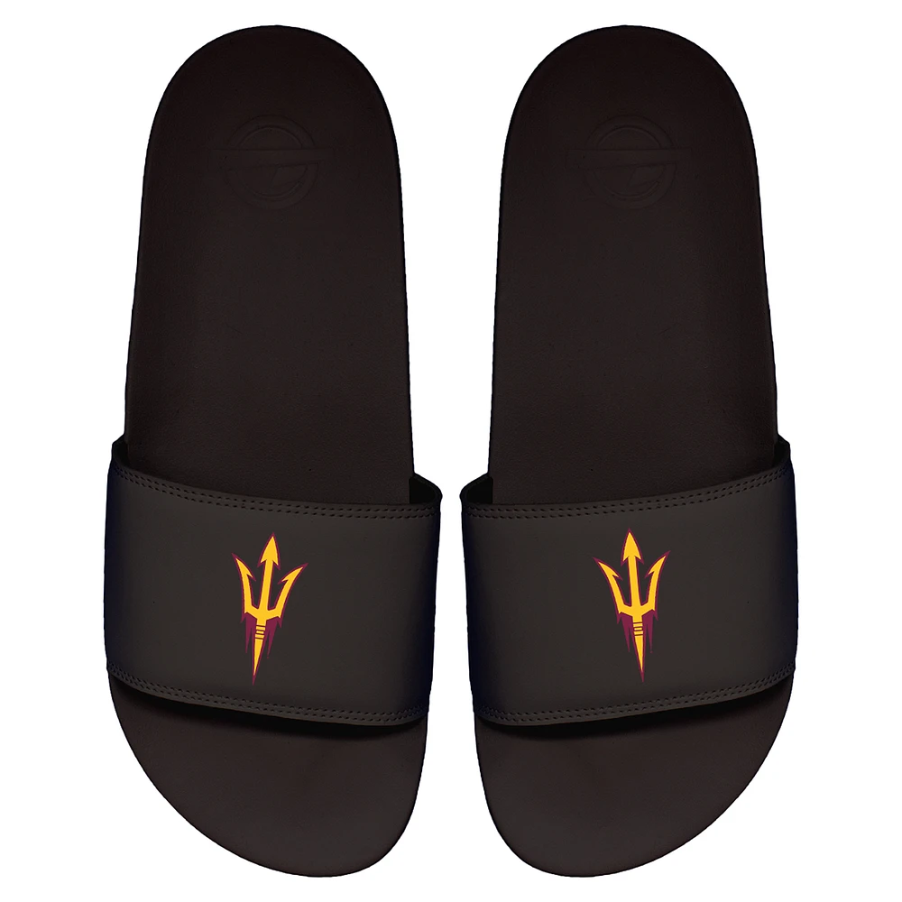 Men's ISlide Black Arizona State Sun Devils Primary Logo Motto Slide Sandals