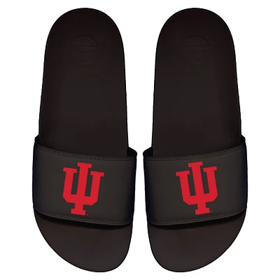 Men's ISlide Black Indiana Hoosiers Primary Logo Motto Slide Sandals