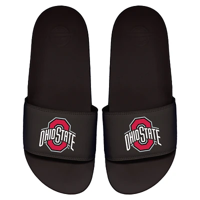 Men's ISlide Black Ohio State Buckeyes Primary Logo Motto Slide Sandals