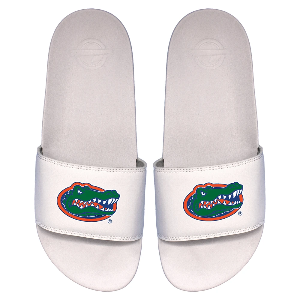 Men's ISlide White Florida Gators Primary Logo Motto Slide Sandals