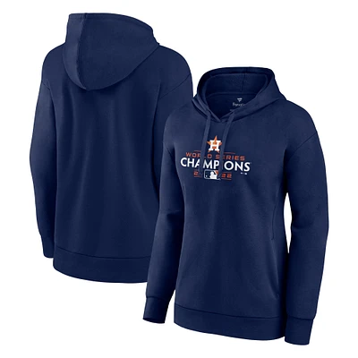 Women's Fanatics Navy Houston Astros 2022 World Series Champions Logo Plus Pullover Hoodie
