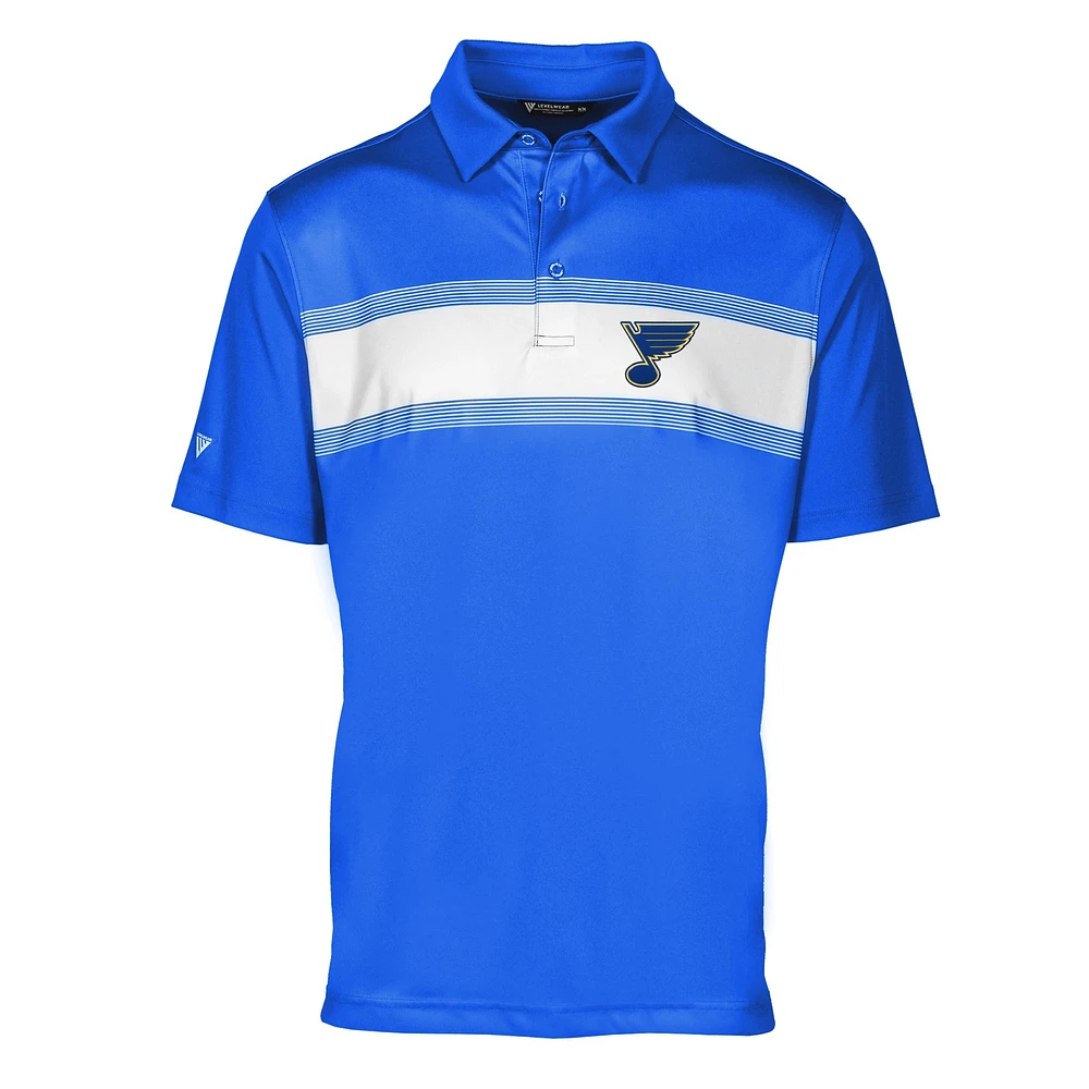 Men's Levelwear Royal St. Louis Blues Exert Insignia Polo