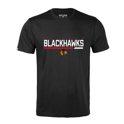 Men's Levelwear Black Chicago Blackhawks Logo Richmond T-Shirt