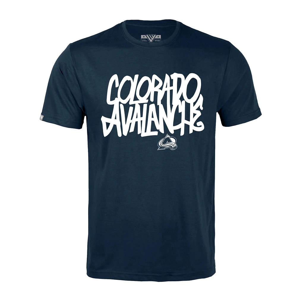 Men's Levelwear Navy Colorado Avalanche Richmond Graffiti T-Shirt
