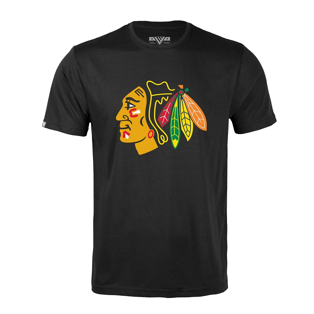 Men's Levelwear Black Chicago Blackhawks Richmond T-Shirt
