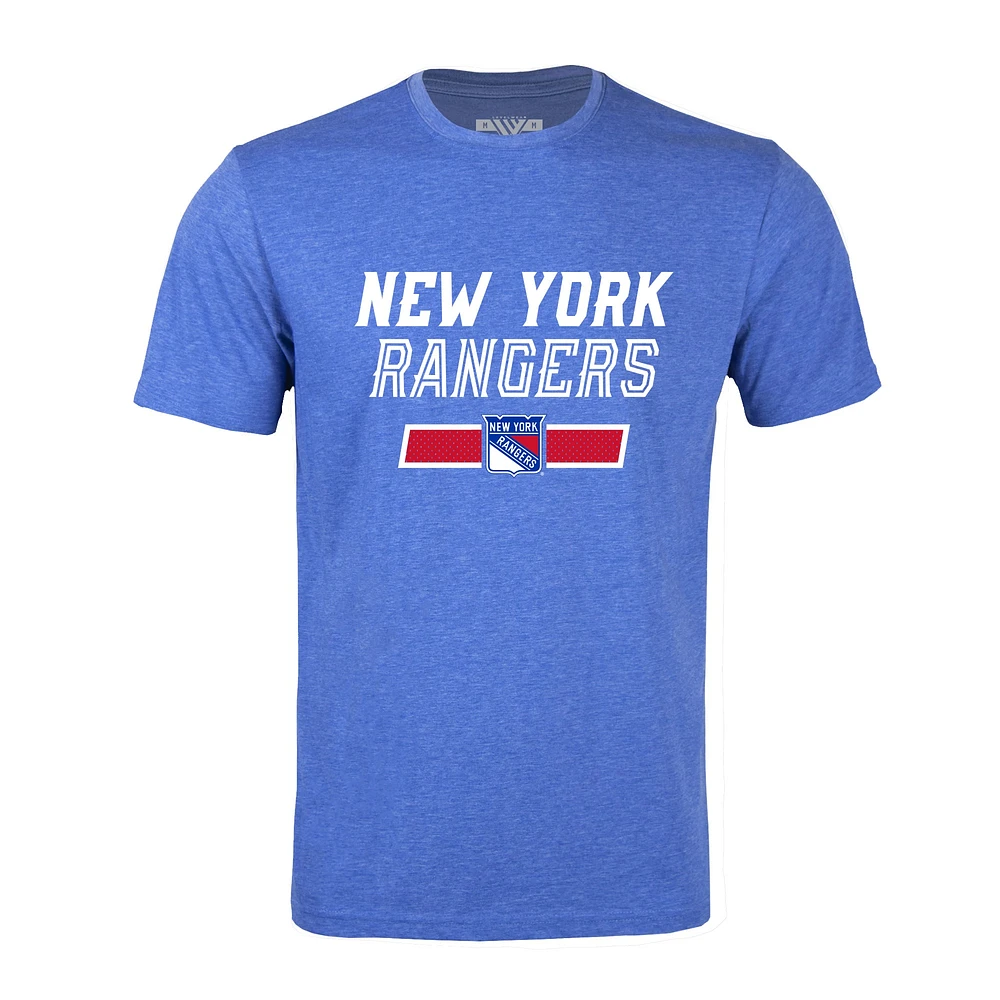 Men's Levelwear Heather Royal New York Rangers Richmond Undisputed T-Shirt